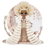 LOL Surprise Holiday OMG 2021 Collector NYE Queen Fashion Doll with Gold Fashions and Accessories, New Years Celebration Look, Light Up Stand  Great Gift for Girls Ages