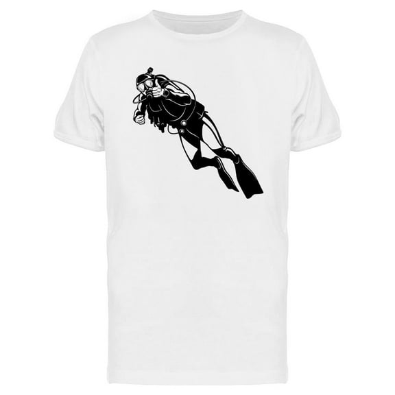 Scuba Diver Silhouette T-Shirt Men -Image by Shutterstock, Male Small