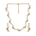 thumbnail image 1 of Crunchy Fashion Bollywood Style Gold Plated Party Wear Traditional Indian Crystal Jewelry Necklace and Earrings Set, 1 of 6