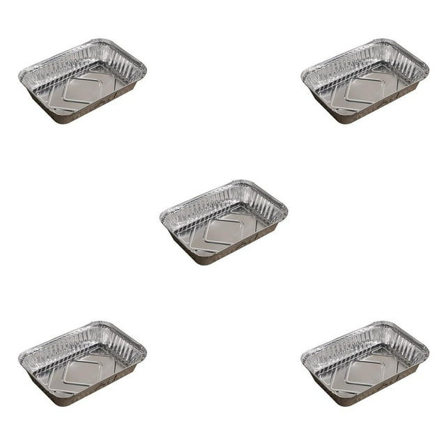 Injueey Paquete de 10 sartenes de papel de aluminio, recipientes para llevar, recipiente de comida de gran capacidad, para hornear, Type2 NO2