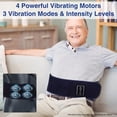 thumbnail image 5 of Morfone Red Light Belt with 3 Heat & 4 Vibration Massage, 660nm & 850n Infrared Red Light Wrap Belt for Body Waist Back Shoulder Leg Knee,Blue, 5 of 7