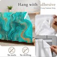 Abstract Blue Fluid Cabinet Curtain, Vintage Gold Green Marble Texture ...