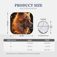 thumbnail image 3 of Honeii Gold Flame Pattern Wolf Print Foldable Car Sun Shade for Windshield, 2-Piece UV Protection Shade, Protects Car Interior, Ideal for Cars, Trucks, SUVs-Large, 3 of 6