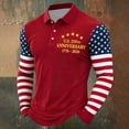 thumbnail image 2 of Polo Shirts for Men Long Sleeve Shirt Outdoor Mens Pullover Streetwear for Us.250 Years Tops, 2 of 4