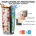 thumbnail image 7 of 20oz Tumblers Beige Christmas Santa Pattern Stainless Steel Vacuum Insulated Double Wall Travel Tumbler Cups Mug with Lid and Straw,Cleaning Brush for Cold & Hot Drinks, 7 of 7