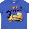 thumbnail image 4 of Inktastic Three and Digging It Bulldozer 3rd Birthday Boys or Girls Toddler T-Shirt, 4 of 5
