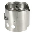 thumbnail image 4 of Lixada 2-in-1 Windproof Folding Camping Titanium Wood Stove Windscreen Lightweight Portable Outdoor Cooking Wood Burning Stove, 4 of 8