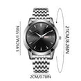 thumbnail image 2 of WIFKLSIIPG Men's Watch Business Wear Watch Casual Stainless Steel Night Light Men's Two Color Watch, 2 of 5