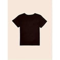 thumbnail image 2 of ”Hello Preschool“ Colorful Letter Print Girls' T-Shirt - Short Sleeve, Crew Neck, Cotton Blend, Casual Summer & Spring Top with Knot Detail, Preschool Shirt, 2 of 6