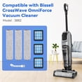 thumbnail image 2 of 3882 Roller Brush Filter Replacement Part Compatible with Bissell CrossWave OmniForce 3882/3883 /3967F/3970F,3 Brush Rollers,3 Heap Filter,1 Cleaning Brush Accessories Kit, 2 of 14