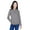 Dark Grey Heathr, variant on DG798W Ladies Newbury Mélange Fleece Quarter-Zip