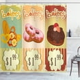 thumbnail image 1 of Ambesonne Vintage Shower Curtain, Bakery Shop Pastries, 69"Wx75"L, Multicolor, 1 of 3