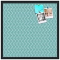 thumbnail image 2 of PinPix 24x24 Custom Cork Bulletin Board Quatrefoil Aqua Poster Board Has a Fabric Style Canvas Finish, Framed in Quatrefoil Aqua, by ArtToFrames (PinPix-278), 2 of 6