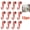 Pink - 12pc, variant on 12pc Single Hooks Over Cabinet Door Hook, Carbon Steel Hanger Hook Over The Door Drawer Hooks, Metal J-Hooks for Kitchen, Bathroom, Laundry Room, Hanging Hooks, Space-Saving Organizer, Blue