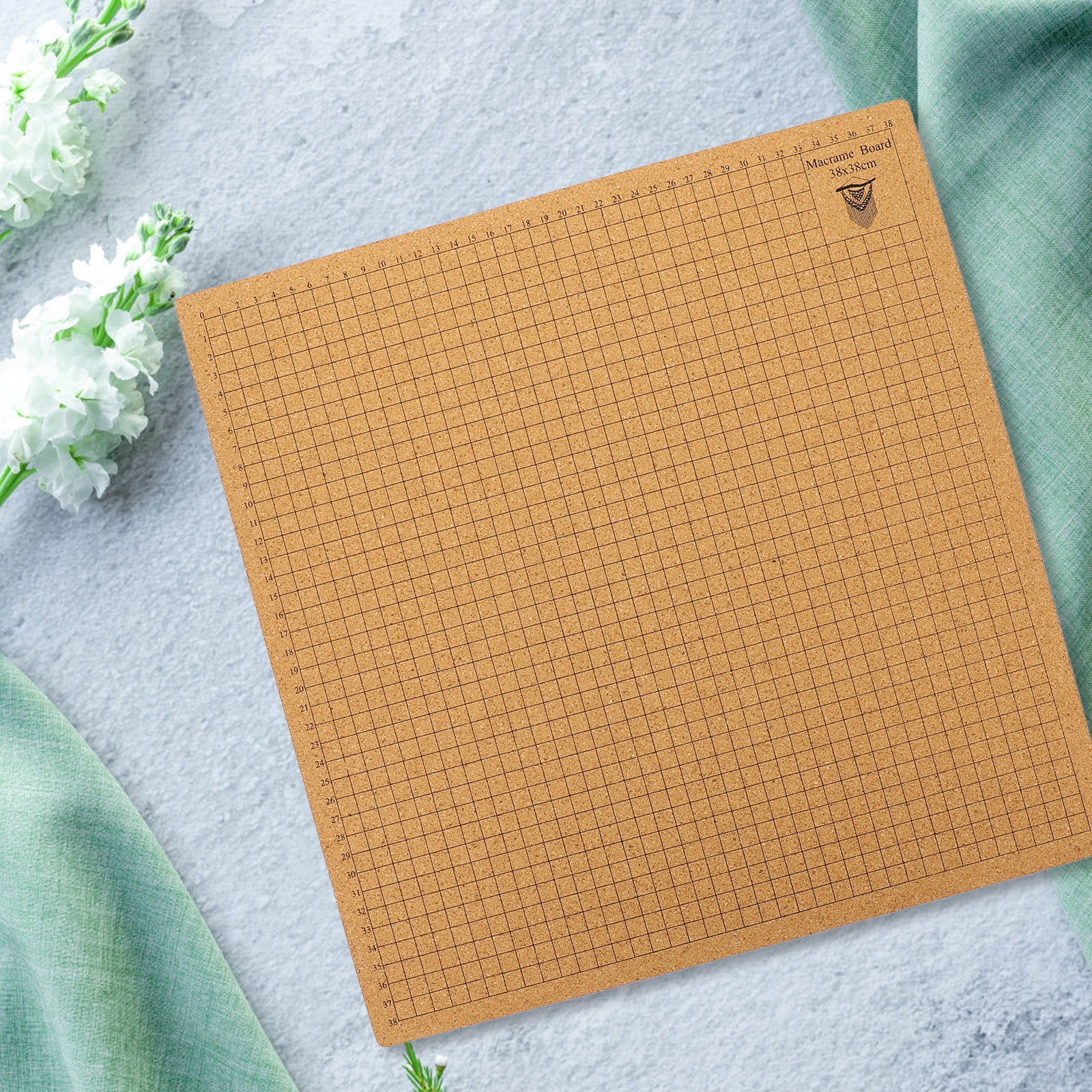 PBPBOX Knotting Board with T Pins Light Brown 1 Set Craft Board for Beginners