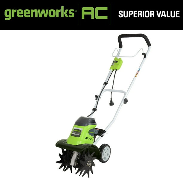 Greenworks 8 Amp 10 in. Corded Electric Cultivator, 27072