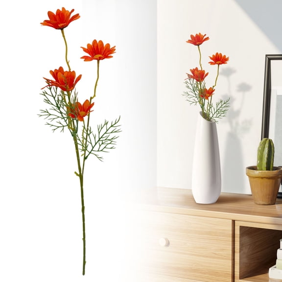 EZPXFCI Artificial Flowers for Decoration Calliopsis Silk Flower Long Stem Table Centerpieces Decor Fake Flowers Bouquet Faux Coreopsis