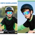 thumbnail image 2 of Kids Sunglasses Youth Baseball Sunglasses for Boys Girls Softball Sports Sun Glasses UV400 Protection Cycling Sunglasses, Age 6-12 Years, 2 of 6