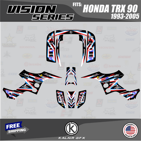 Kalair GFX Graphics Kit for Honda ATV TRX 90 (1993-2005) Vision Series Kalair GFX Graphics Kit for Honda ATV TRX 90 (1993-2005) Vision Series