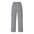 thumbnail image 5 of FRSASU Joggers for Women Solid Color Casual Baggy Sweatpants Jogger Pants with Pockets Drawstring Sweatpants Gray, 5 of 6