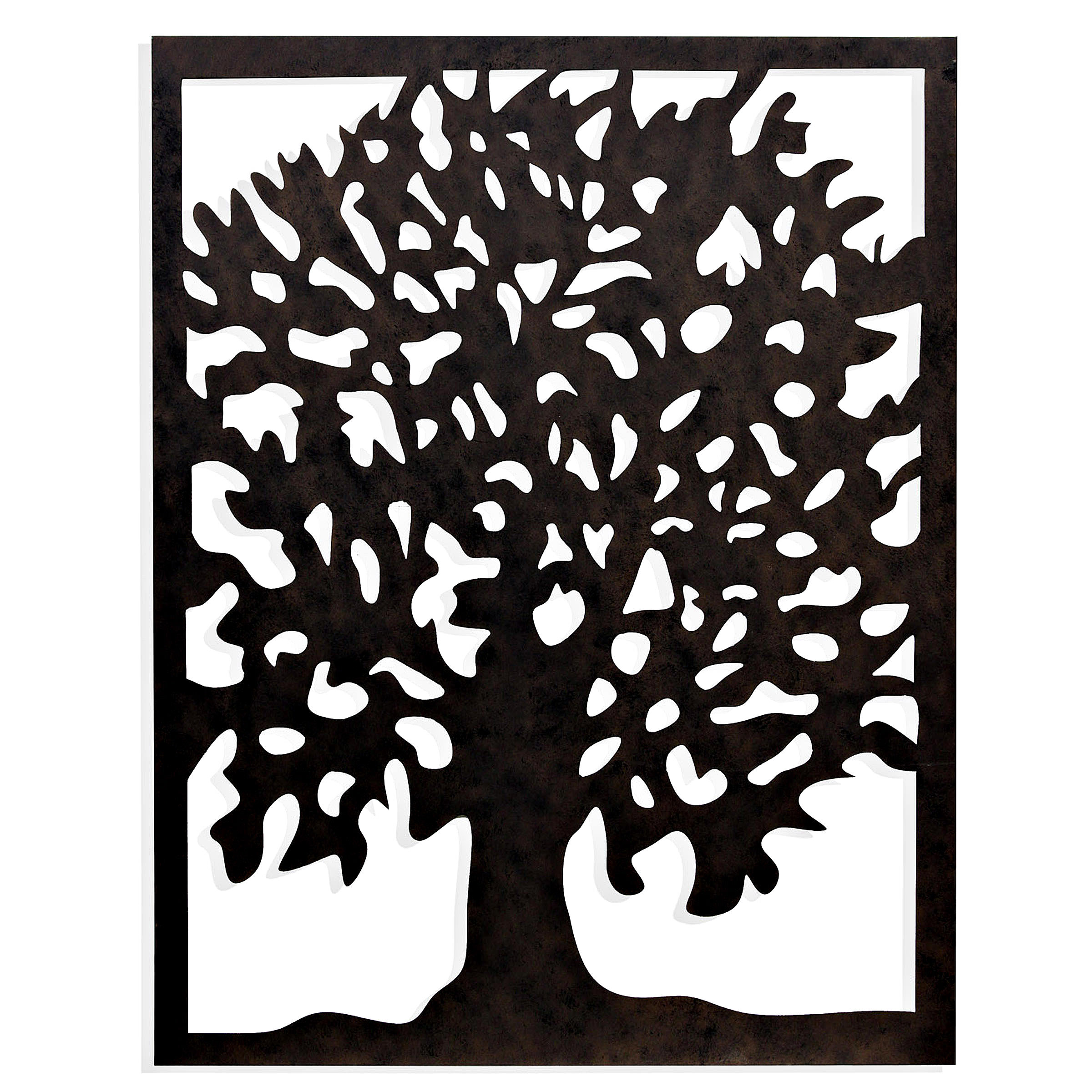 Tree Metal Wall Art Black Finish