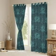 thumbnail image 3 of Feelyou Rose Floral Curtains Pack of 2 (52x84 Each), Mandala Damask Window Curtains, 3 of 6