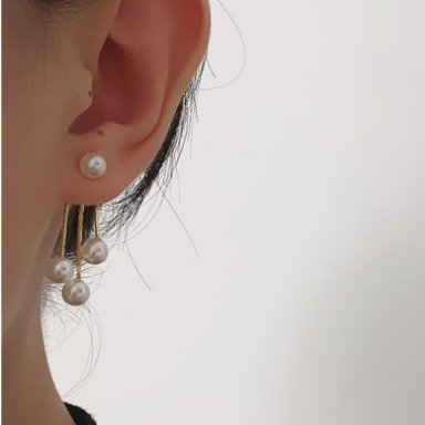 Pendientes de borlas y perlas S925 con dos estilos de personalidad de moda, pendientes sencillos retro con diseño de nicho, pendientes con sentido B289