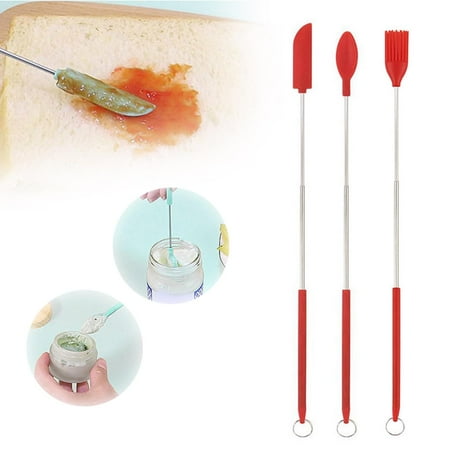 

Mini Spatula Silicone Spatula Set Makeup Spatula Small Spatula for Cosmetics Reusable Beauty Spatula Tiny Spatula Thin Jar Spatula Food Scraper
