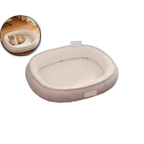 Dog Bed for Small Dogs, Washable Dog Bed with Removable Cover, Rectangle Soft Puppy Bed Durable Pet Couch with Anti-Slip Bottom, 20.47x16.54in