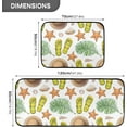 thumbnail image 2 of SKYSONIC Summer Holiday Kitchen Rugs Set of 2, Palm Starsfish Flipflop Floor Runner Area Rug Washable Carpet Mat Perfect for Living Room Bedroom Entryway, 2 of 7