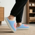 thumbnail image 4 of Smile Face Slippers for Women and Men Retro Comfy PU Leather Slip-On House Shoes with Memory Foam Warm Soft Flat Slides for Indoor & Outdoor, 4 of 5