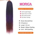 thumbnail image 2 of MORICA Crochet Hair Senegalese Twist 34 Inch 8 Packs Small Crochet Hair For Braiding, Crochet Braids Hair for Black Women, Crochet Braids Twist Hot Water Setting (34 Inch, 1B/Purple/Bug), 2 of 6