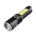thumbnail image 1 of Dual Light Source Flashlight Portable High Brightness Light Outdoor Telescopic Focusing Adjustable Flashlight USB Rechargeable Night Camping Fishing Lamp, 1 of 8