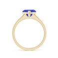 thumbnail image 2 of ANGARA Natural Trillion 1.8 ct Tanzanite Solitaire Engagement Ring in 14K Yellow Gold for Women (Size-8mm) | December Birthstone, Anniversary, Jewelry Gift for Women | Natural Tanzanite Ring, 2 of 9