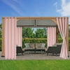 LORDTEX Waterproof Indoor/Outdoor Curtains for Patio - Thermal Insulated, Sun Blocking Blackout Curtains for Bedroom, Porch, Living Room, Pergola, Cabana, 52 x 84 inch, Blush, Set of 2 Panels
