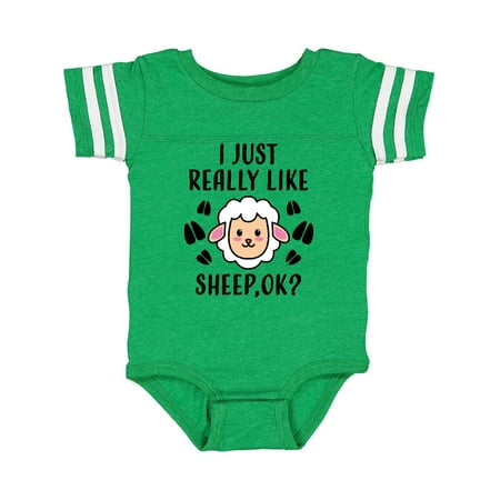 

Inktastic I Just Really Like Sheep Ok Gift Baby Boy or Baby Girl Bodysuit