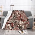 thumbnail image 2 of XMXT Flannel Throw Blanket for Couch, Chinese Dragon Prints Bed Sofa Decor Blankets for Home Bedroom, 50 x 40 inches, 2 of 9