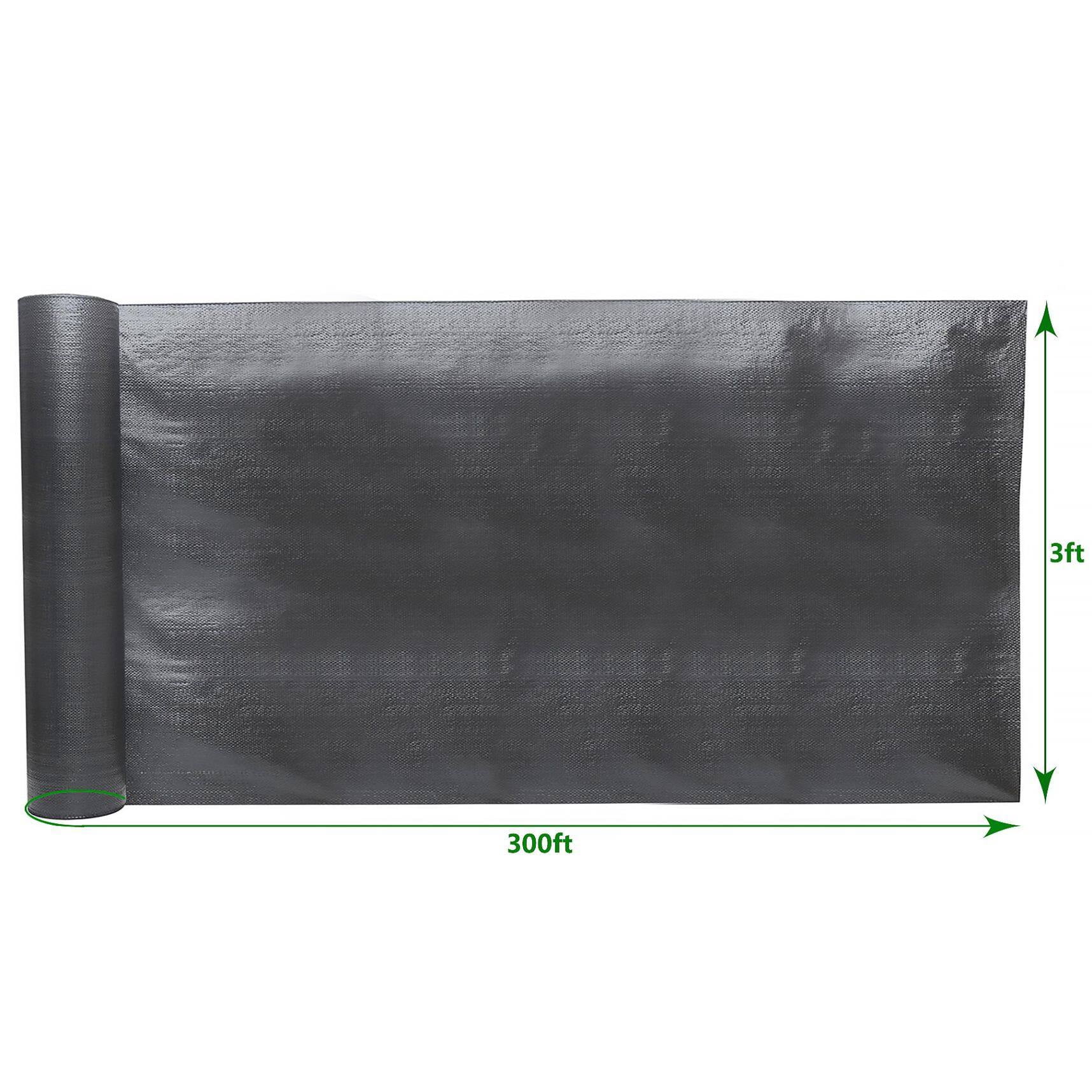Weed Cover Landscape Fabric Woven Ground Barrier 3FT Heavy-duty Weed Block Gardening Weed Matting Easy Setup & Superior Weed Control for Flower Bed, Yard, Garden