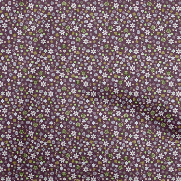 oneOone Polyester Spandex Wine Fabric Floral Quilting Supplies Print Sewing Fabric By The Yard 56 Inch Wide