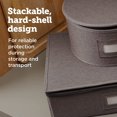 StorageLAB China Storage Set Hard Shell and Stackable, Grey, Fabric, 5