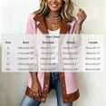 thumbnail image 3 of Karymi Patchwork Fake Sherpa Fleece Jackets for Women, Faux Leather Trim Lapel Collar Snap‑Button Casual Winter Plush Jacket, 3 of 8