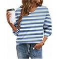 thumbnail image 6 of Sexlip V-Neck Long Sleeve Casual Sweatshirt Fleece Relaxed Fit Soft Comfortable Top for Winter Daily Wear Women's Clothing Fashionable Lifestyle Essential Blue XXL, 6 of 6