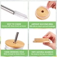 thumbnail image 2 of BTEPSGA 4 Pack Reusable Bamboo Regular Mouth Drinking Lids with Straw Hole and Straw for Mason Jar (JAR NOT INCLUDED), 2 of 8