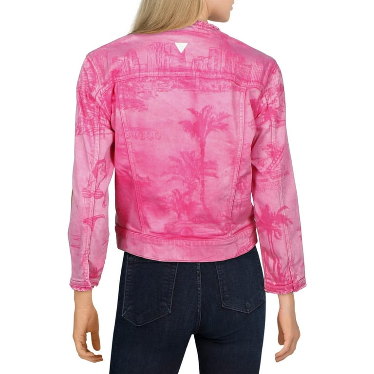Guess pink denim jacket cheap