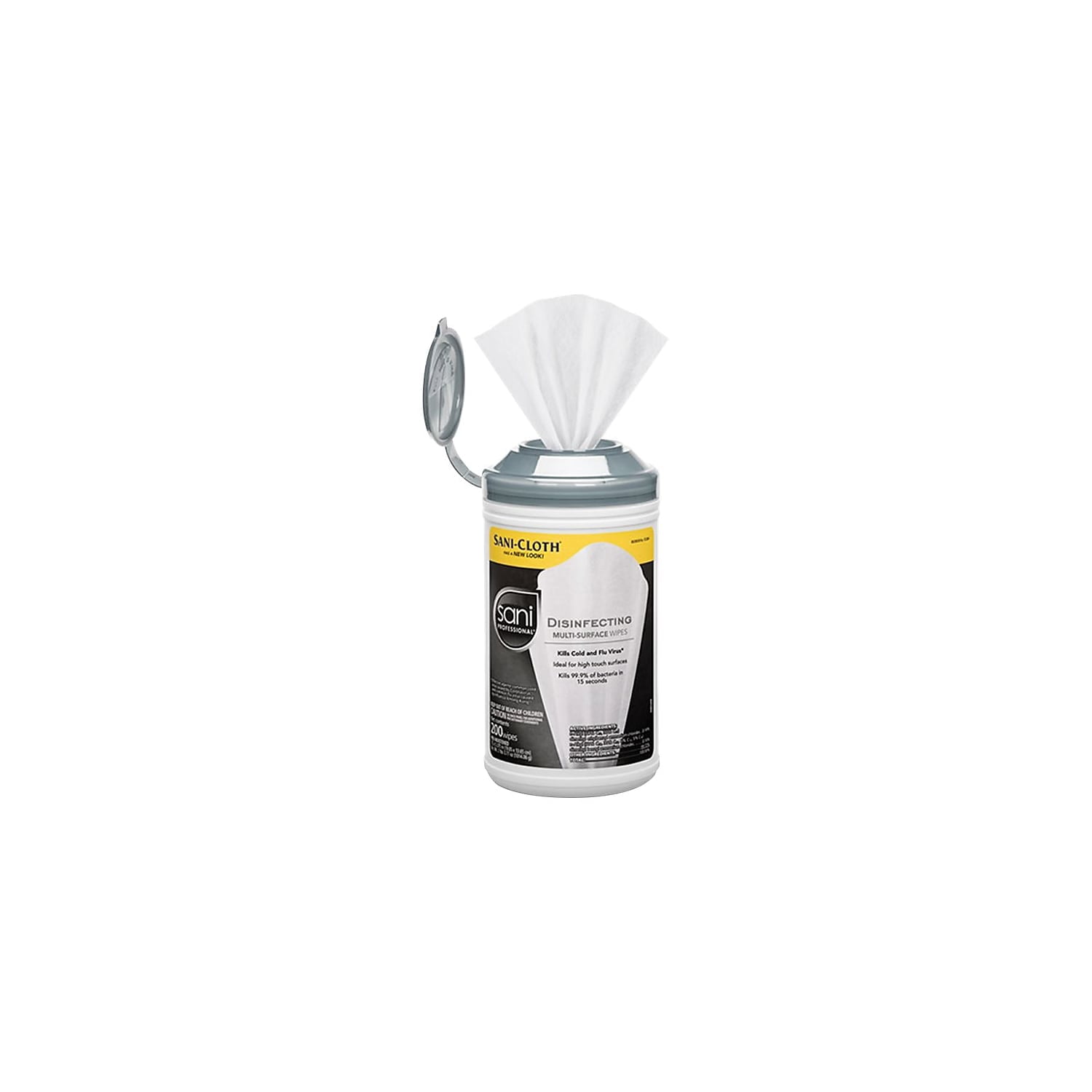 Disinfecting Multi-Surface Wipes, 7.5 x 5.38, White, 200/Canister, 6 Canisters/Carton