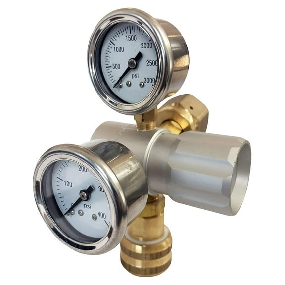 Adjustable High Flow 0-250 PSI Carbon Dioxide CGA320 Co2 Regulator for Tires, HVAC, Plumbing or any HIGH FLOW Non-Freezing CO2 Application