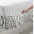 thumbnail image 2 of Leaves Bed Skirt, Ornamental Doodle Foliage of the Autumn Season Monochrome Nature Composition, Elastic Bedskirt Dust Ruffle Wrap Around for Bedding Decor, 4 Sizes, Ivory and Grey, by Ambesonne, 2 of 2