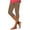 Khaki, variant on CFLVAEK High Waist Capri Legging for Women Trendy Cut Out Ring Pant Athletic Slim Fit Exercise Pants