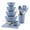 Blue, variant on Cook With Color 26 Piece Kitchen Utensil Set with Turner, Spoon, Ladle, Spatula, Whisk & Tongs - Blue