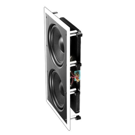OSD IWS88 Dual 8 In Wall Subwoofer 350W Injected Woofers Back Bridge Plate
